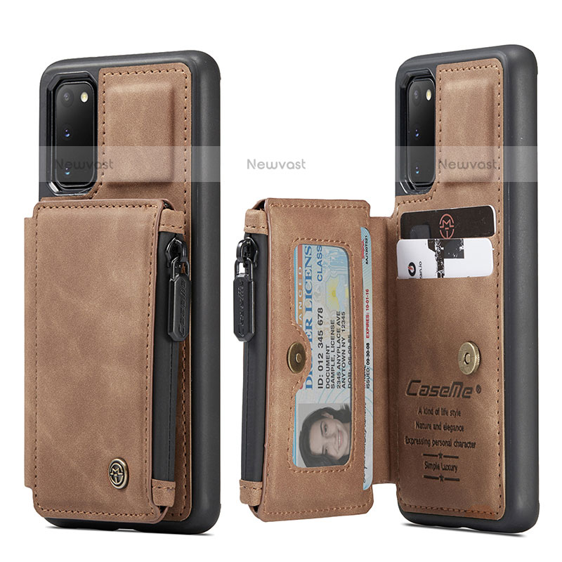 Soft Luxury Leather Snap On Case Cover C01S for Samsung Galaxy S20 5G Brown