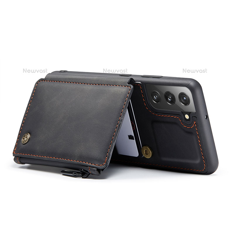 Soft Luxury Leather Snap On Case Cover C02S for Samsung Galaxy S21 Plus 5G