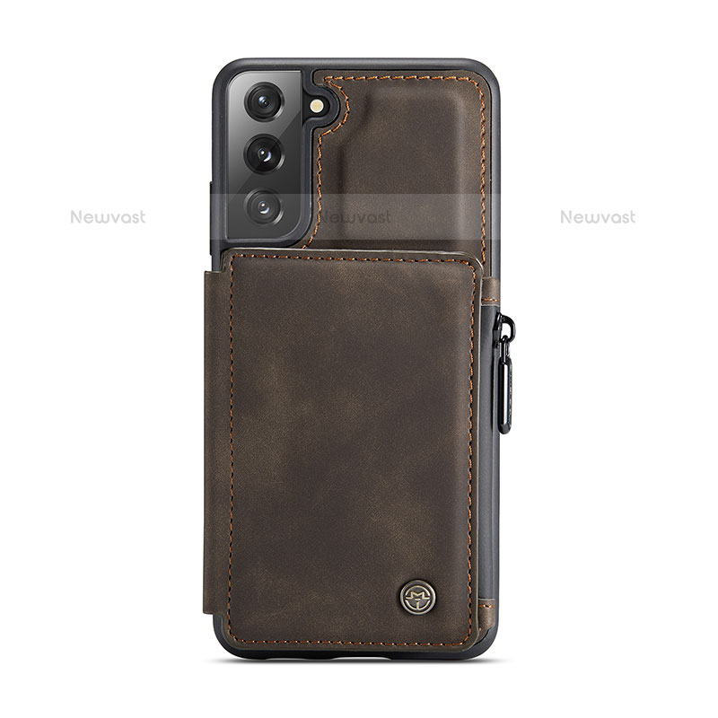 Soft Luxury Leather Snap On Case Cover C02S for Samsung Galaxy S21 Plus 5G