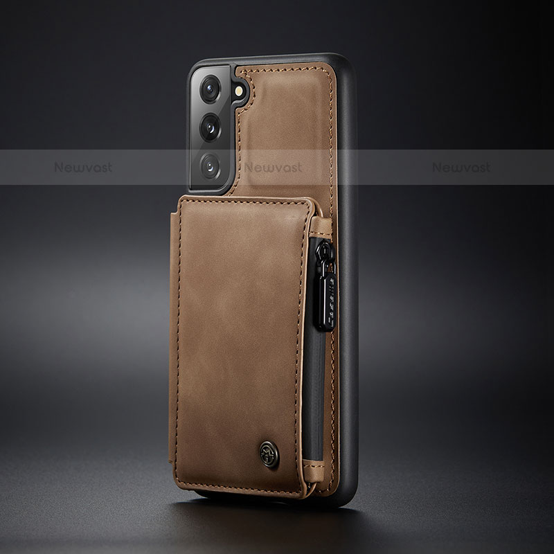 Soft Luxury Leather Snap On Case Cover C03S for Samsung Galaxy S21 Plus 5G
