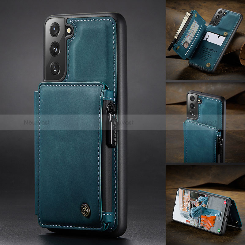 Soft Luxury Leather Snap On Case Cover C03S for Samsung Galaxy S22 Plus 5G