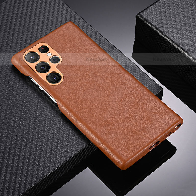 Soft Luxury Leather Snap On Case Cover C06 for Samsung Galaxy S22 Ultra 5G
