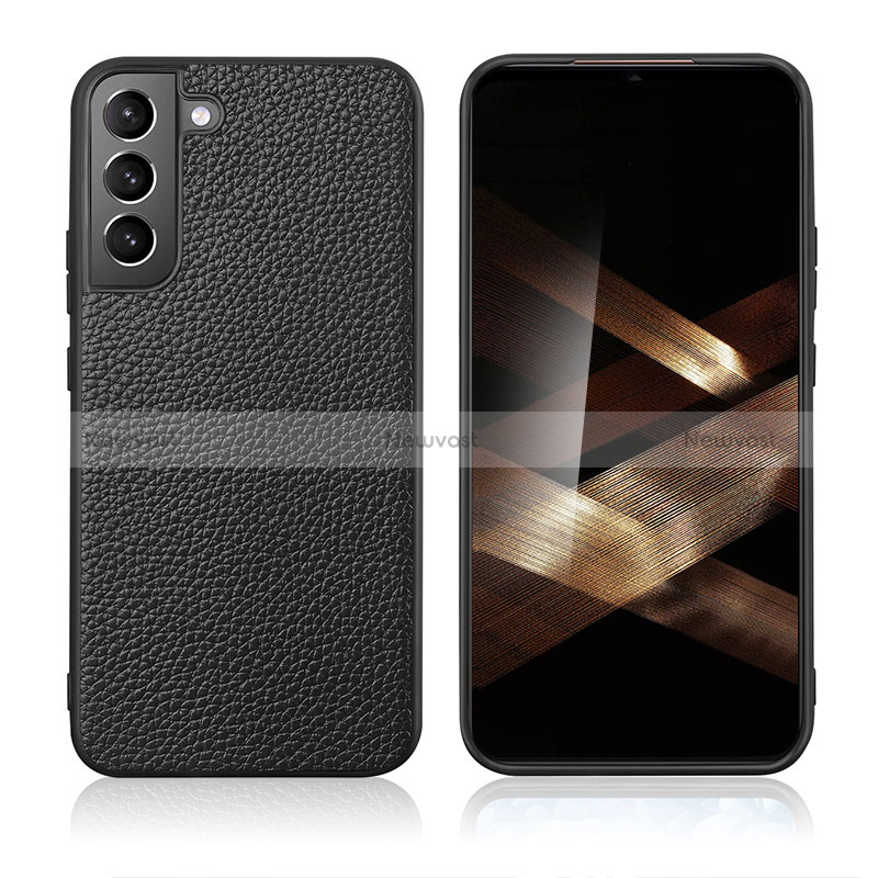 Soft Luxury Leather Snap On Case Cover C08 for Samsung Galaxy S25 Plus 5G Black