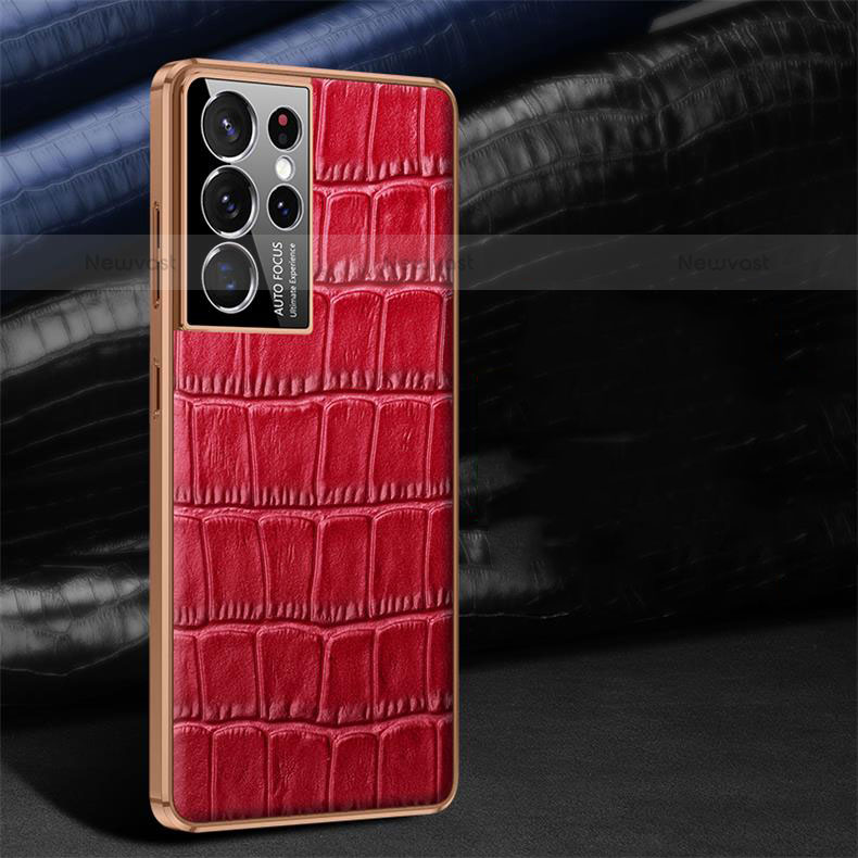 Soft Luxury Leather Snap On Case Cover C09 for Samsung Galaxy S21 Ultra 5G