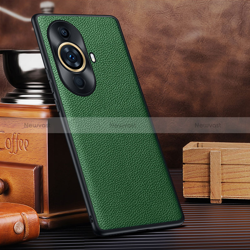 Soft Luxury Leather Snap On Case Cover DL1 for Huawei Nova 11 Pro Green