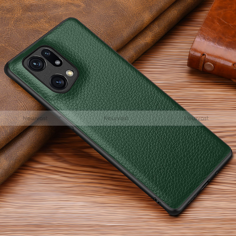 Soft Luxury Leather Snap On Case Cover DL1 for Oppo Find X5 5G