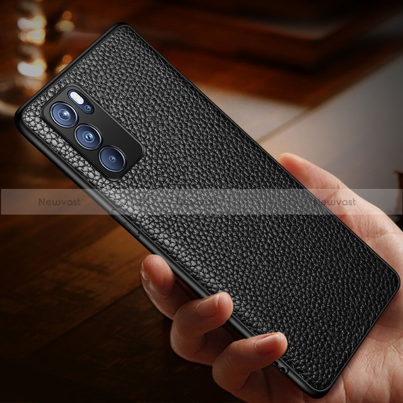 Soft Luxury Leather Snap On Case Cover DL1 for Oppo Reno6 Pro 5G India