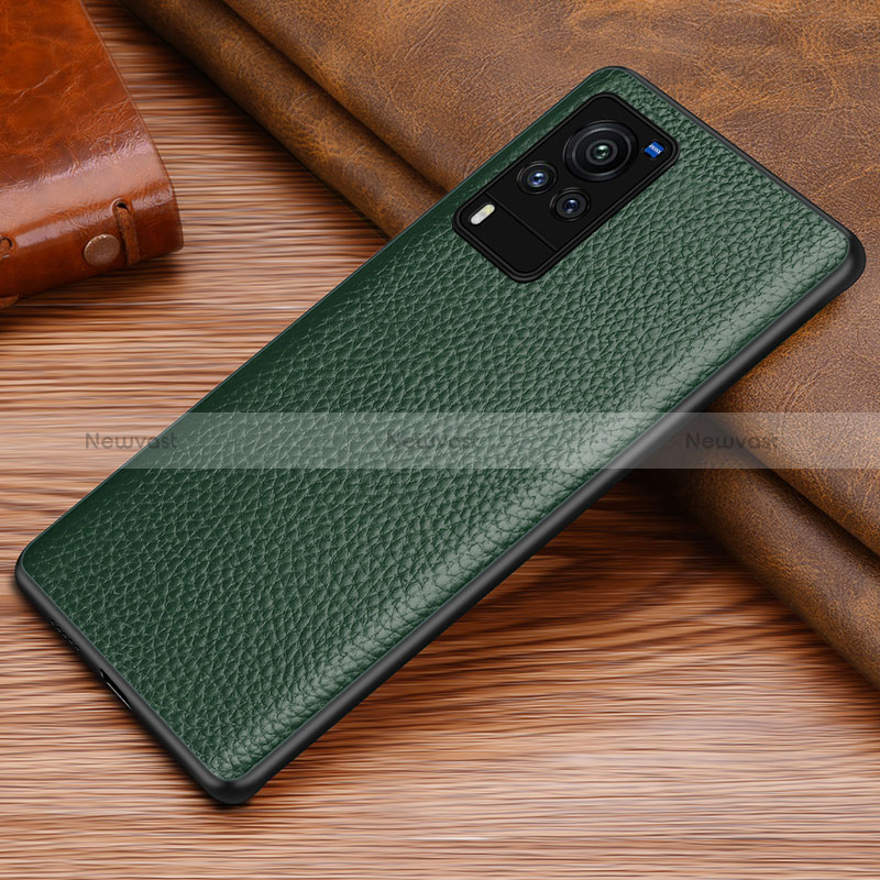 Soft Luxury Leather Snap On Case Cover DL1 for Vivo X60 Pro 5G Green