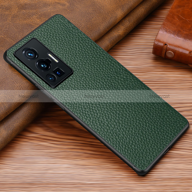 Soft Luxury Leather Snap On Case Cover DL1 for Vivo X70 Pro 5G Green