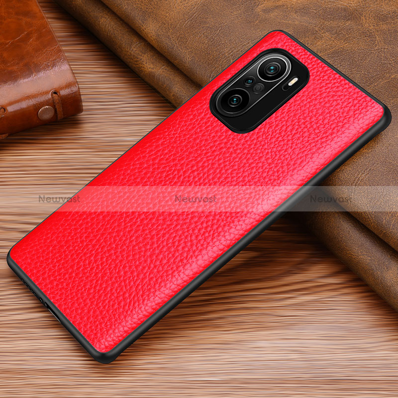Soft Luxury Leather Snap On Case Cover DL1 for Xiaomi Mi 11X Pro 5G Red