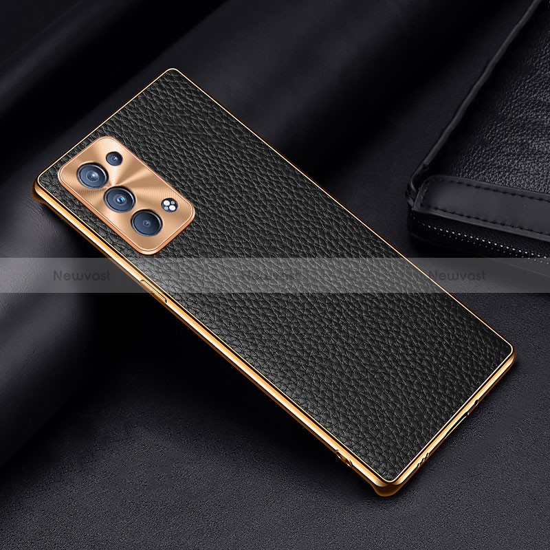 Soft Luxury Leather Snap On Case Cover DL2 for Oppo Reno6 Pro 5G