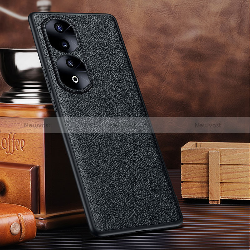 Soft Luxury Leather Snap On Case Cover DL3 for Huawei Honor 90 Pro 5G Black