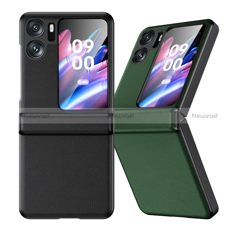 Soft Luxury Leather Snap On Case Cover DL3 for Oppo Find N2 Flip 5G