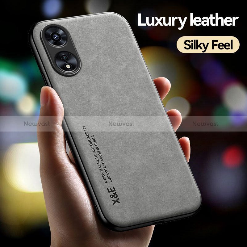 Soft Luxury Leather Snap On Case Cover DY1 for Oppo A17