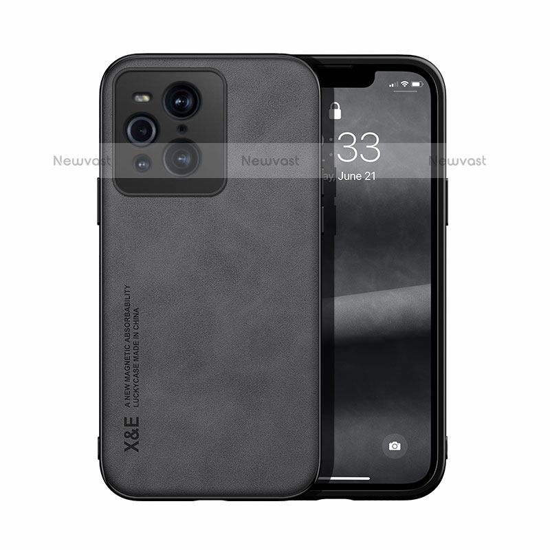 Soft Luxury Leather Snap On Case Cover DY1 for Oppo Find X3 Pro 5G Black