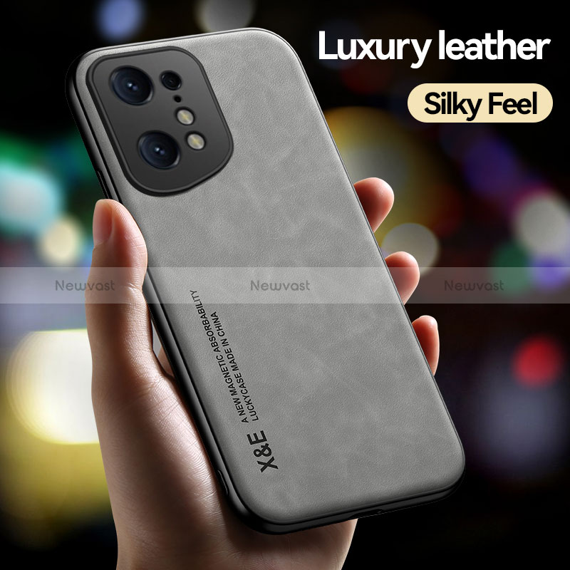 Soft Luxury Leather Snap On Case Cover DY1 for Oppo Find X5 5G