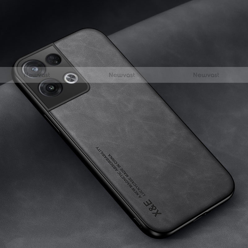 Soft Luxury Leather Snap On Case Cover DY2 for Oppo Reno9 Pro+ Plus 5G Black