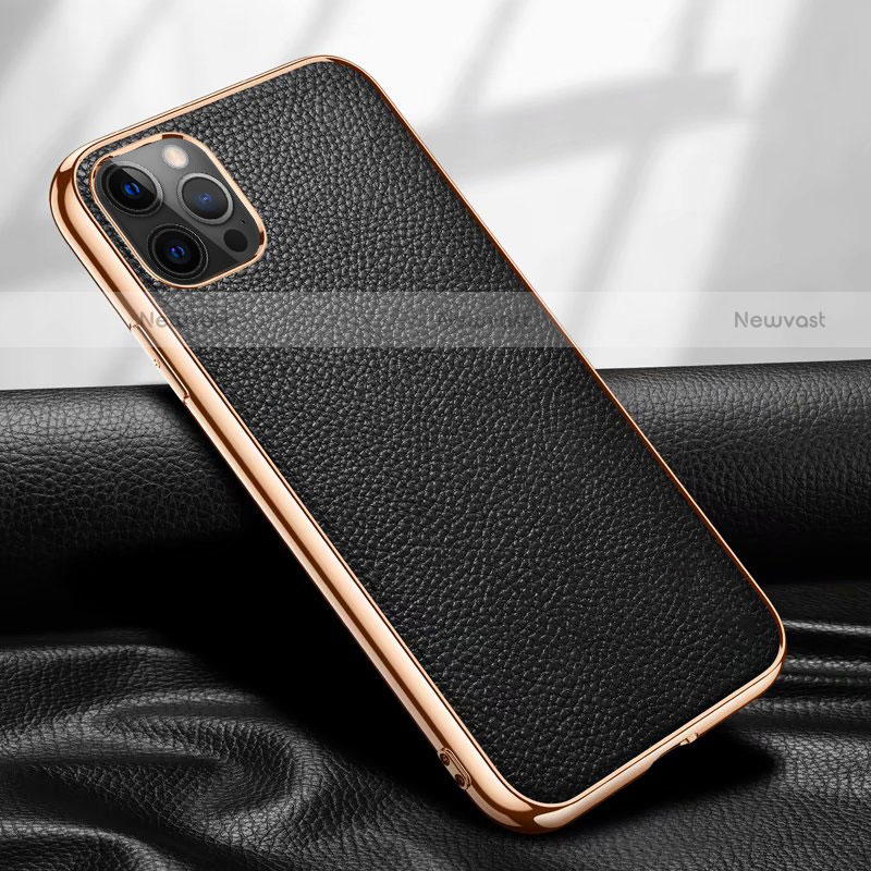 Soft Luxury Leather Snap On Case Cover for Apple iPhone 12 Pro