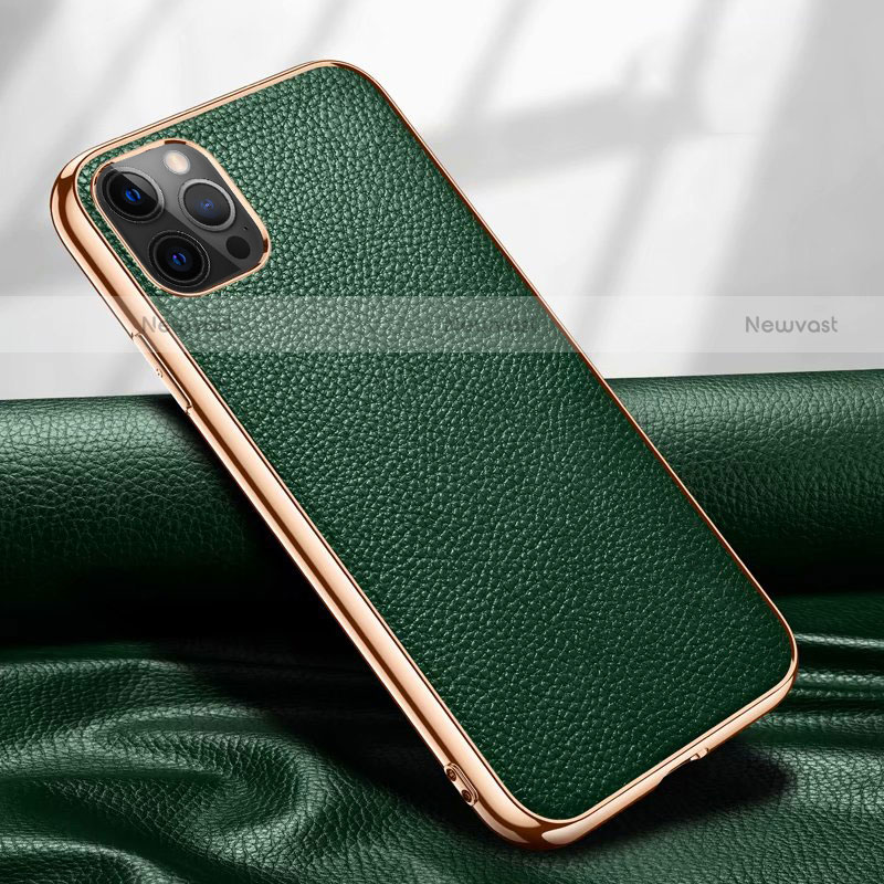 Soft Luxury Leather Snap On Case Cover for Apple iPhone 12 Pro