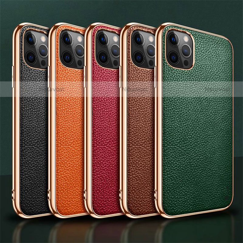 Soft Luxury Leather Snap On Case Cover for Apple iPhone 12 Pro