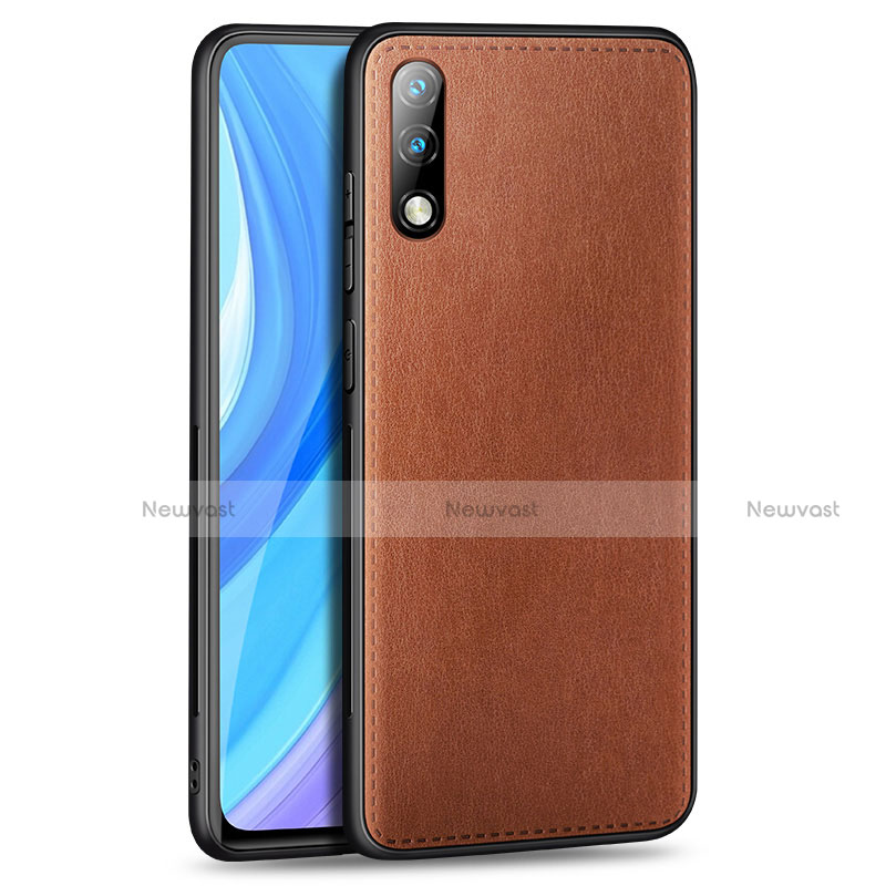 Soft Luxury Leather Snap On Case Cover for Huawei Enjoy 10