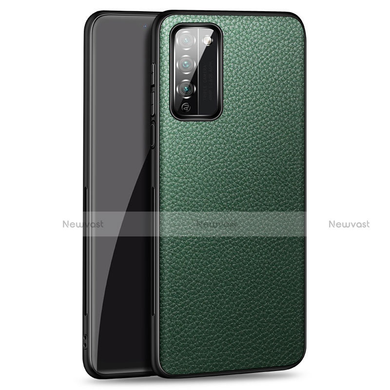 Soft Luxury Leather Snap On Case Cover for Huawei Honor 30 Lite 5G Green