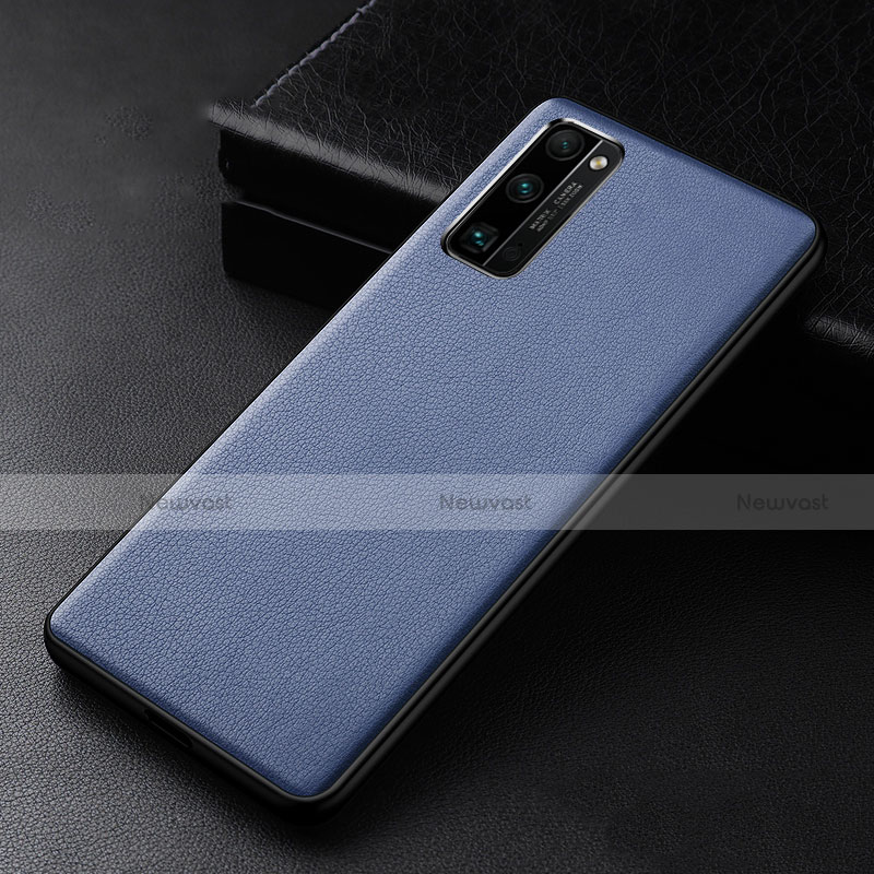 Soft Luxury Leather Snap On Case Cover for Huawei Honor 30 Pro Blue