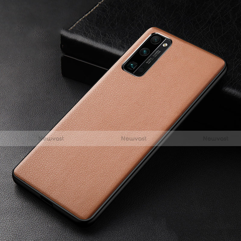 Soft Luxury Leather Snap On Case Cover for Huawei Honor 30 Pro Orange