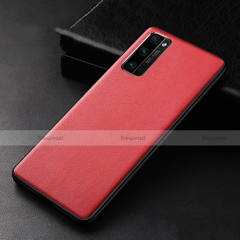 Soft Luxury Leather Snap On Case Cover for Huawei Honor 30 Pro Red