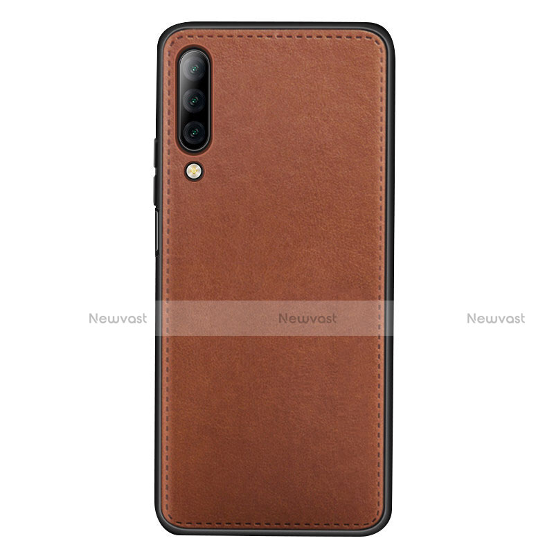 Soft Luxury Leather Snap On Case Cover for Huawei Honor 9X Pro Brown