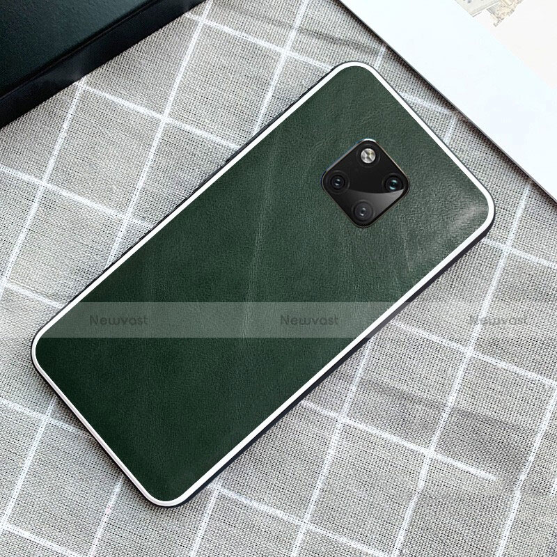 Soft Luxury Leather Snap On Case Cover for Huawei Mate 20 Pro Green
