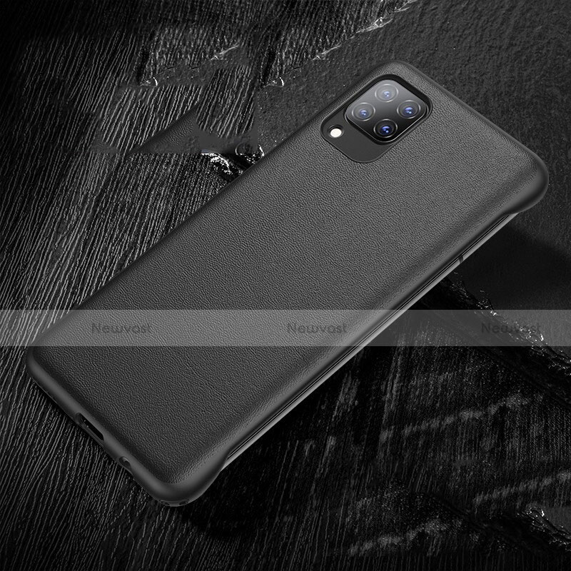 Soft Luxury Leather Snap On Case Cover for Huawei Nova 6 SE Black