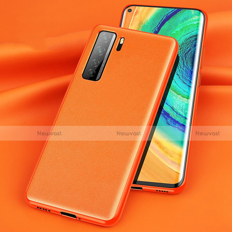 Soft Luxury Leather Snap On Case Cover for Huawei Nova 7 SE 5G