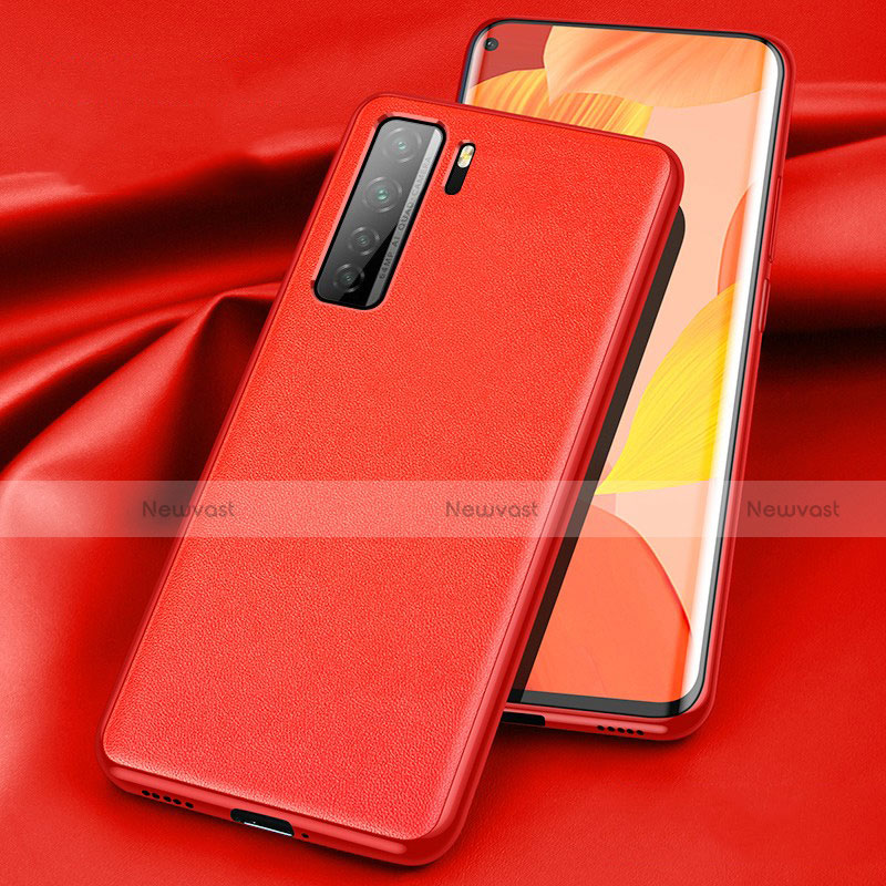 Soft Luxury Leather Snap On Case Cover for Huawei Nova 7 SE 5G