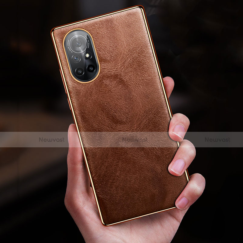 Soft Luxury Leather Snap On Case Cover for Huawei Nova 8 5G