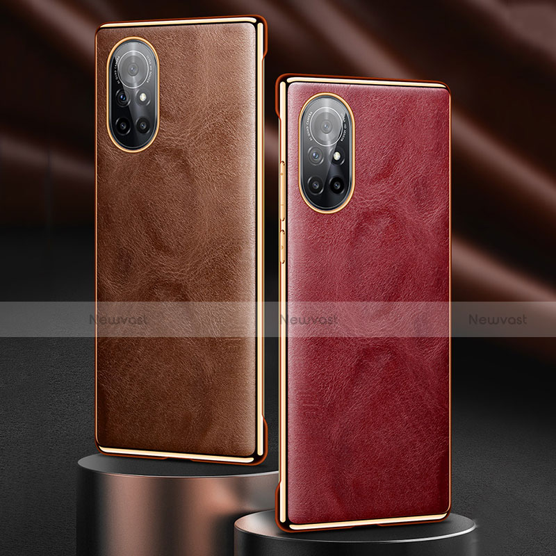 Soft Luxury Leather Snap On Case Cover for Huawei Nova 8 5G