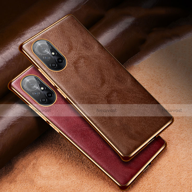 Soft Luxury Leather Snap On Case Cover for Huawei Nova 8 5G