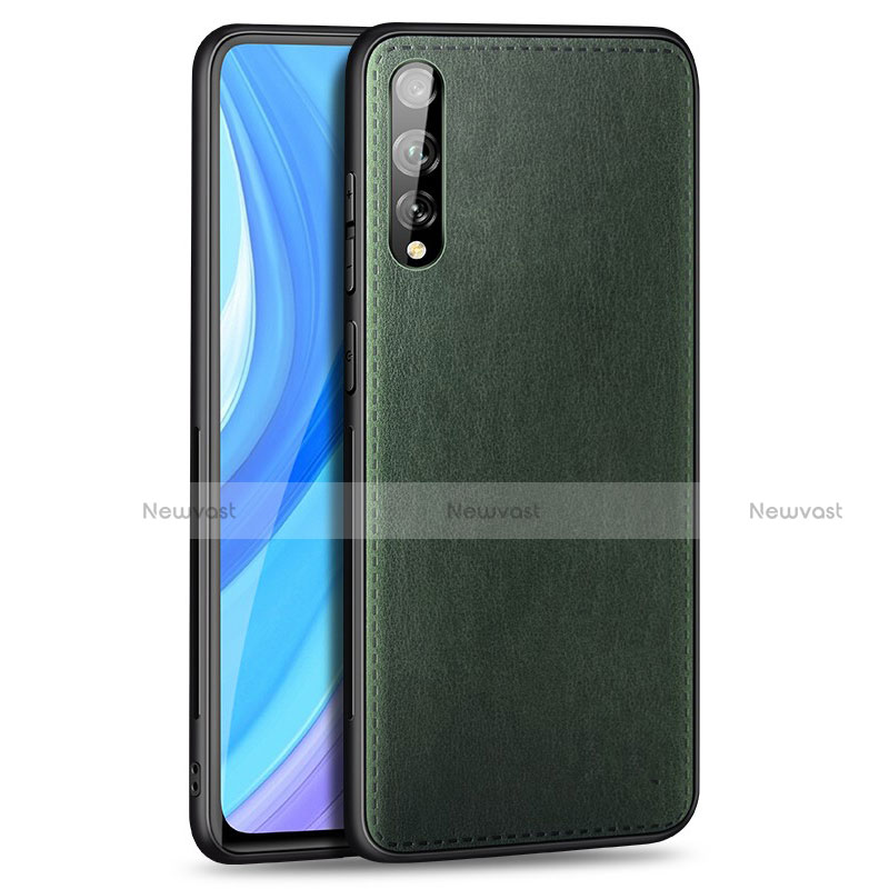 Soft Luxury Leather Snap On Case Cover for Huawei Y8p