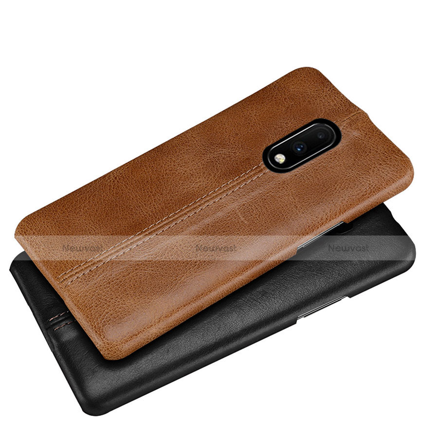 Soft Luxury Leather Snap On Case Cover for OnePlus 7