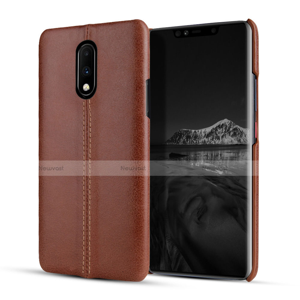 Soft Luxury Leather Snap On Case Cover for OnePlus 7