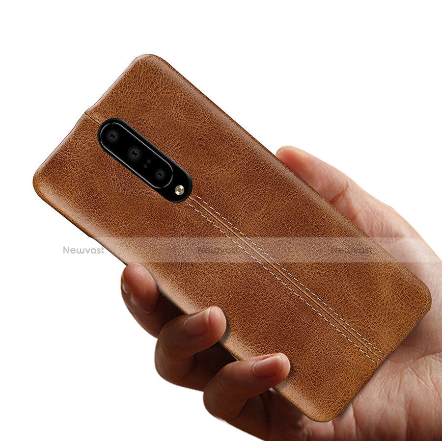 Soft Luxury Leather Snap On Case Cover for OnePlus 7 Pro