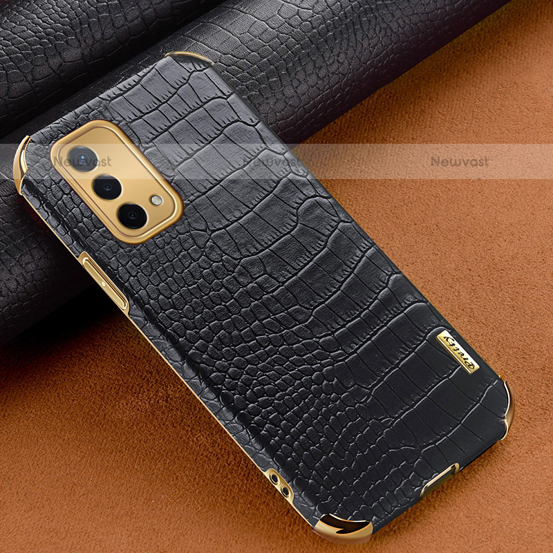 Soft Luxury Leather Snap On Case Cover for OnePlus Nord N200 5G Black