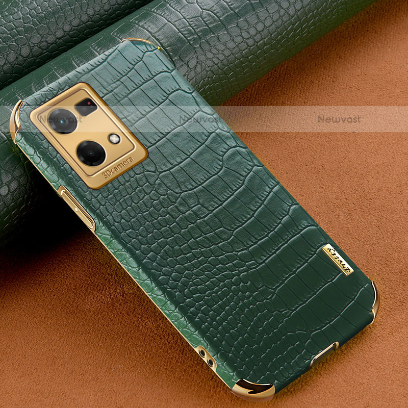 Soft Luxury Leather Snap On Case Cover for Oppo F21s Pro 4G Green