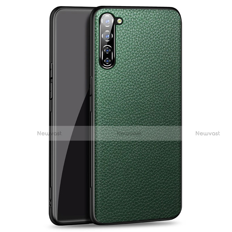 Soft Luxury Leather Snap On Case Cover for Oppo Find X2 Lite