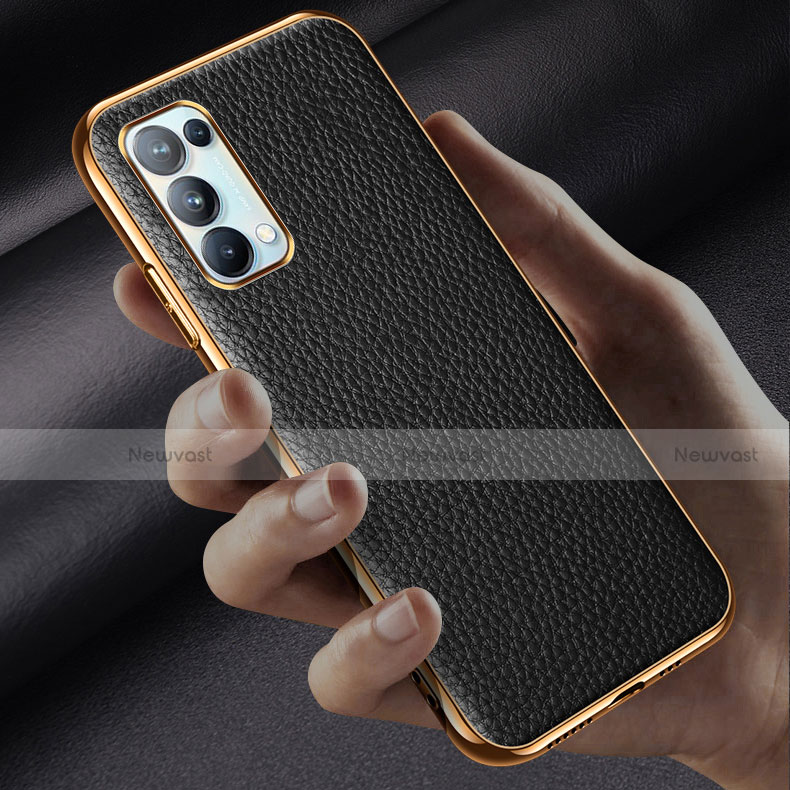 Soft Luxury Leather Snap On Case Cover for Oppo Reno5 Pro 5G