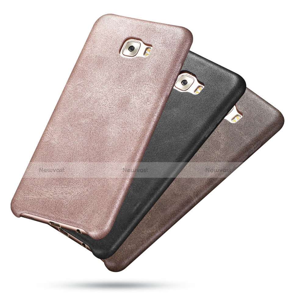 Soft Luxury Leather Snap On Case Cover for Samsung Galaxy C5 Pro C5010