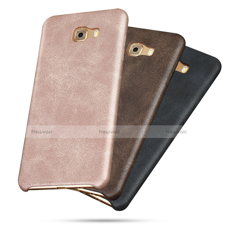 Soft Luxury Leather Snap On Case Cover for Samsung Galaxy C9 Pro C9000