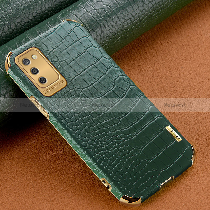 Soft Luxury Leather Snap On Case Cover for Samsung Galaxy M02s Green