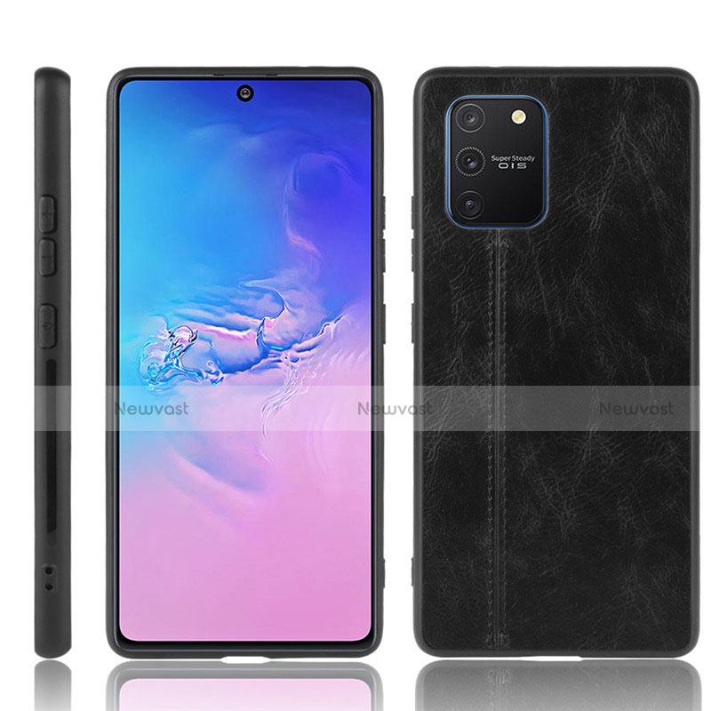 Soft Luxury Leather Snap On Case Cover for Samsung Galaxy S10 Lite Black