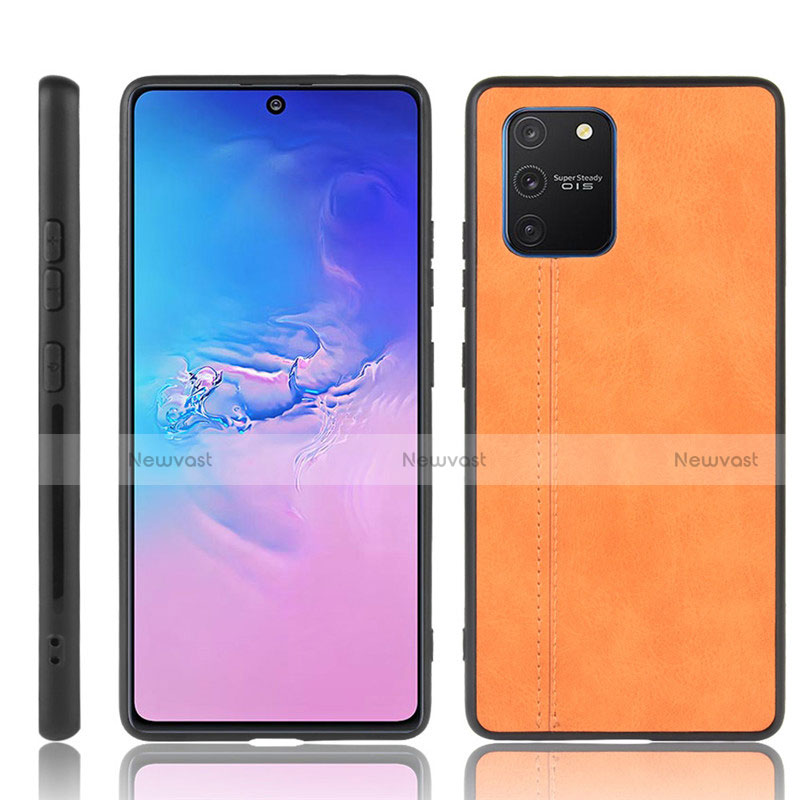 Soft Luxury Leather Snap On Case Cover for Samsung Galaxy S10 Lite Orange